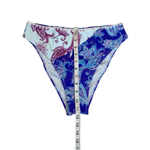 CUPSHE Serenity of Blue Bikini Bralette Size S & Colorblock Bottoms Size M Set - Picture 10 of 14